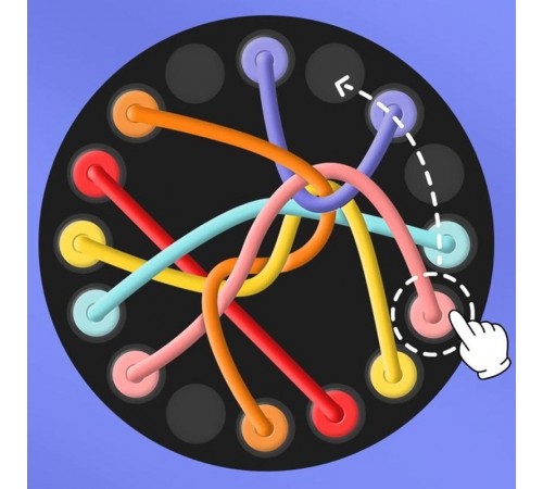 Настільна інтерактивна гра Ummi M8J Rope Untangling Game Black Настільна інтерактивна гра Ummi M8J Rope Untangling Game Black