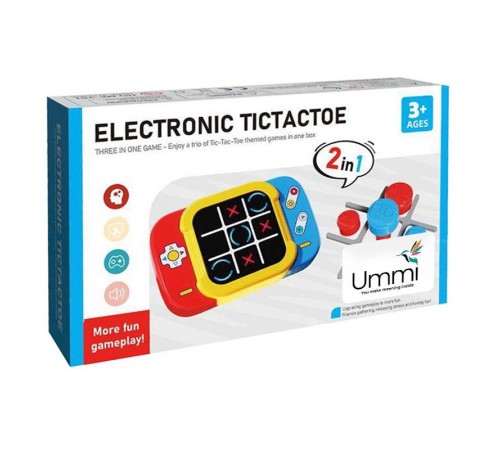 Портативна інтерактивна гра Ummi ME-252 2in1 Electronic Tic-Tac-Toe Yellow Портативна інтерактивна гра Ummi ME-252 2in1 Electronic Tic-Tac-Toe Yellow
