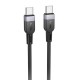 Дата кабель Hoco X109 Energy silicone Type-C to Type-C 60W (1m) Black