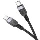 Дата кабель Hoco X109 Energy silicone Type-C to Type-C 60W (1m) Black