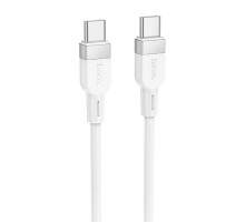 Дата кабель Hoco X109 Energy silicone Type-C to Type-C 60W (1m) White