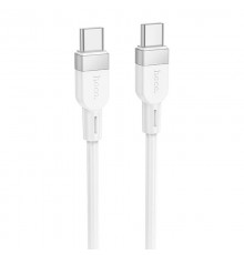 Дата кабель Hoco X109 Energy silicone Type-C to Type-C 60W (1m) White