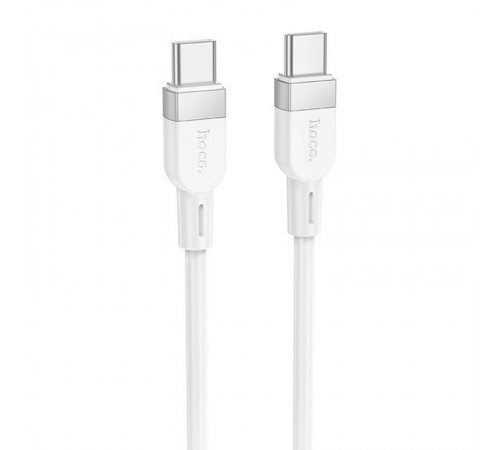 Дата кабель Hoco X109 Energy silicone Type-C to Type-C 60W (1m) White