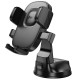 Автотримач Hoco H76 Crown one-button (center console) Black / Metal gray