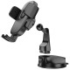 Автотримач Hoco H76 Crown one-button (center console) Black / Metal gray