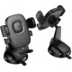 Автотримач Hoco H76 Crown one-button (center console) Black / Metal gray
