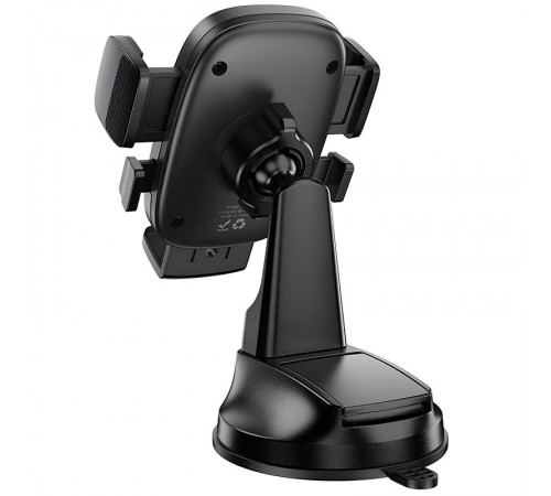 Автотримач Hoco H76 Crown one-button (center console) Black / Metal gray Автотримач Hoco H76 Crown one-button (center console) Black / Metal gray