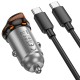 АЗП Hoco NZ16 Rigorous PD30W (1USB-C) + кабель Type-C to Type-C Metal grey