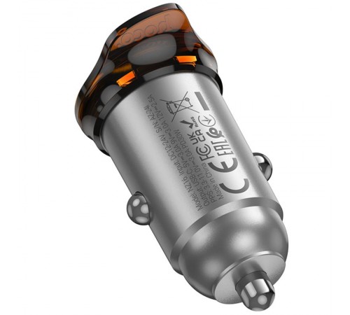 АЗП Hoco NZ16 Rigorous PD30W (1USB-C) Metal grey