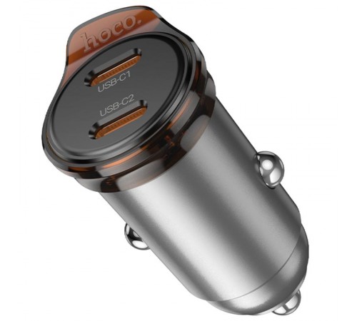 АЗП Hoco NZ16B Rigorous PD45W (2USB-C) Metal grey