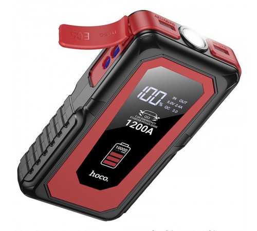 Пусковий пристрій (бустер) для автомобіля Hoco QS3 Victory 10000 mAh Black