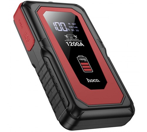 Пусковий пристрій (бустер) для автомобіля Hoco QS3 Victory 10000 mAh Black