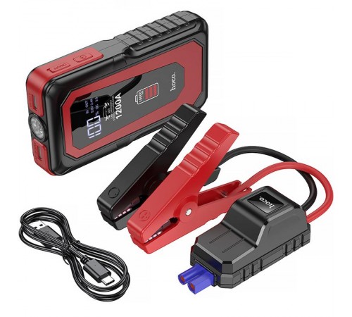 Пусковий пристрій (бустер) для автомобіля Hoco QS3 Victory 10000 mAh Black