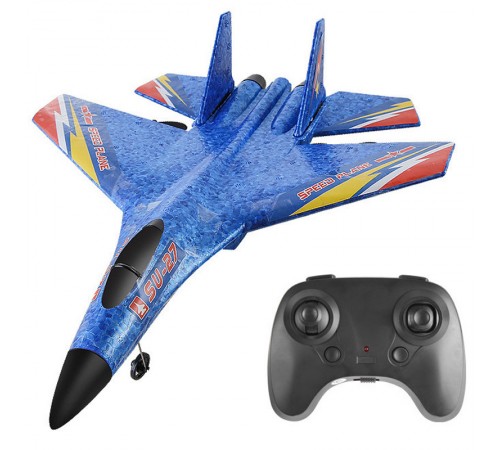 Літак на радіокеруванні SCHE HW28 SU27 Foam Blue
