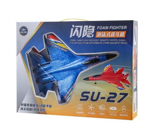 Літак на радіокеруванні SCHE HW28 SU27 Foam Blue