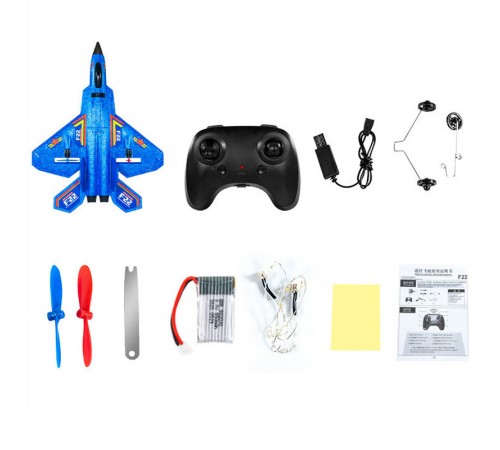 Літак на радіокеруванні SCHE HW32 F22 Fighter Blue Літак на радіокеруванні SCHE HW32 F22 Fighter Blue