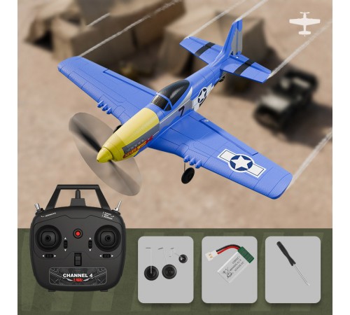 Літак на радіокеруванні SCHE W551 Four-channel Stunt Fighter Blue Літак на радіокеруванні SCHE W551 Four-channel Stunt Fighter Blue