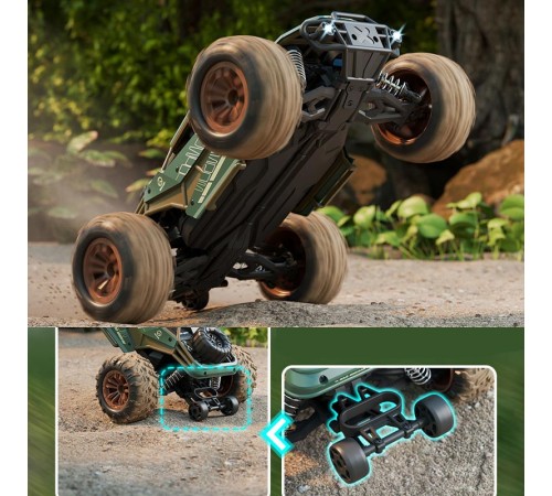Машинка на радіокеруванні SCHE HW8809 Four-wheel drive high-speed Green