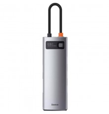 Перехідник HUB Baseus Metal Gleam Series 8-in-1 Multifunctional Type-C (CAHUB-CV0G) Gray