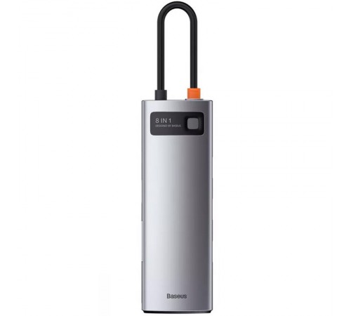 Перехідник HUB Baseus Metal Gleam Series 8-in-1 Multifunctional Type-C (CAHUB-CV0G) Gray Перехідник HUB Baseus Metal Gleam Series 8-in-1 Multifunctional Type-C (CAHUB-CV0G) Gray