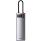 Перехідник HUB Baseus Metal Gleam Series 8-in-1 Multifunctional Type-C (CAHUB-CV0G) Gray