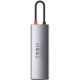 Перехідник HUB Baseus Metal Gleam Series 8-in-1 Multifunctional Type-C (CAHUB-CV0G) Gray
