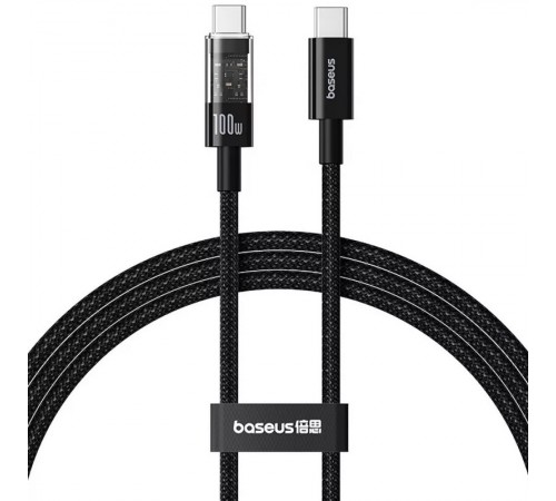 Дата кабель Baseus Gem Fast Charging Type-C to Type-C 100W (1m) (P10373000111) Cluster Black Дата кабель Baseus Gem Fast Charging Type-C to Type-C 100W (1m) (P10373000111) Cluster Black