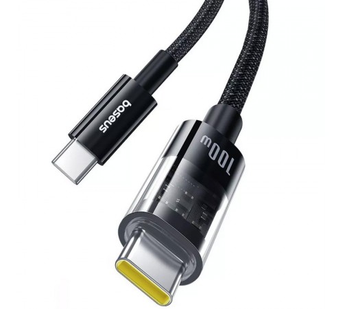Дата кабель Baseus Gem Fast Charging Type-C to Type-C 100W (1m) (P10373000111) Cluster Black Дата кабель Baseus Gem Fast Charging Type-C to Type-C 100W (1m) (P10373000111) Cluster Black