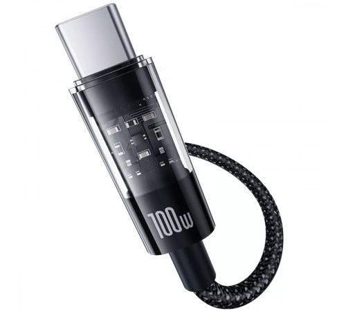 Дата кабель Baseus Gem Fast Charging Type-C to Type-C 100W (1m) (P10373000111) Cluster Black Дата кабель Baseus Gem Fast Charging Type-C to Type-C 100W (1m) (P10373000111) Cluster Black