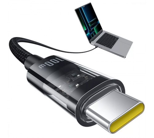 Дата кабель Baseus Gem Fast Charging Type-C to Type-C 100W (1m) (P10373000111) Cluster Black Дата кабель Baseus Gem Fast Charging Type-C to Type-C 100W (1m) (P10373000111) Cluster Black