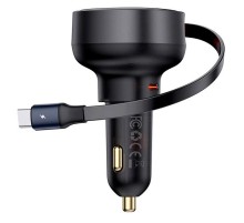 АЗП Baseus Enjoyment Pro 60W (1USB-C) + висувний кабель Type-C (C00057802111-01) Cluster Black