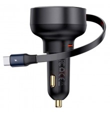 АЗП Baseus Enjoyment Pro 60W (1USB-C) + висувний кабель Type-C (C00057802111-01) Cluster Black