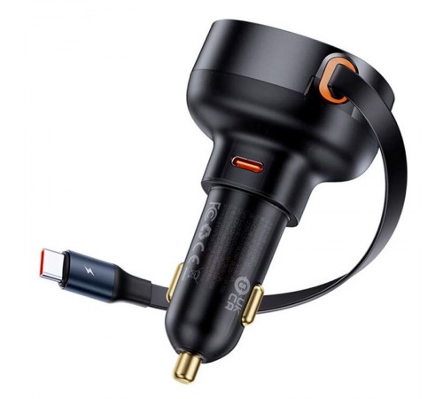 АЗП Baseus Enjoyment Pro 60W (1USB-C) + висувний кабель Type-C (C00057802111-01) Cluster Black АЗП Baseus Enjoyment Pro 60W (1USB-C) + висувний кабель Type-C (C00057802111-01) Cluster Black