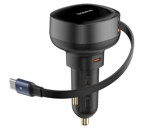 АЗП Baseus Enjoyment Pro 60W (1USB-C) + висувний кабель Type-C (C00057802111-01) Cluster Black АЗП Baseus Enjoyment Pro 60W (1USB-C) + висувний кабель Type-C (C00057802111-01) Cluster Black