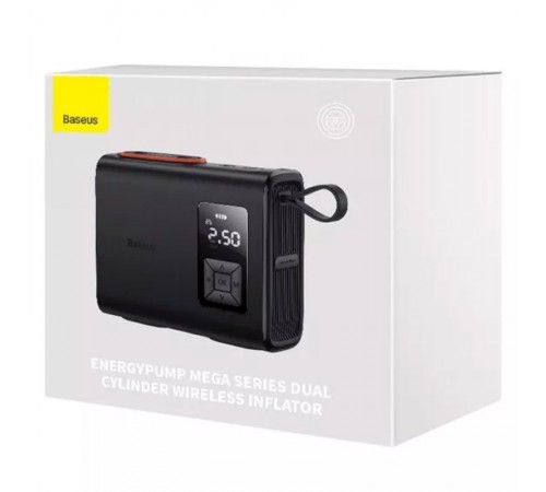 Автомобільний насос Baseus Mega EnergyPump Series Dual Cylinder 6000 mAh (CRNL060001) Black Автомобільний насос Baseus Mega EnergyPump Series Dual Cylinder 6000 mAh (CRNL060001) Black