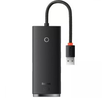 Перехідник HUB Baseus Lite Series 4in1 (USB-A to USB3.0*4) (0.25m) (WKQX03) Black
