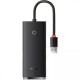 Перехідник HUB Baseus Lite Series 4in1 (USB-A to USB3.0*4) (0.25m) (WKQX03) Black