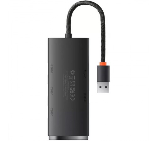 Перехідник HUB Baseus Lite Series 4in1 (USB-A to USB3.0*4) (0.25m) (WKQX03) Black Перехідник HUB Baseus Lite Series 4in1 (USB-A to USB3.0*4) (0.25m) (WKQX03) Black