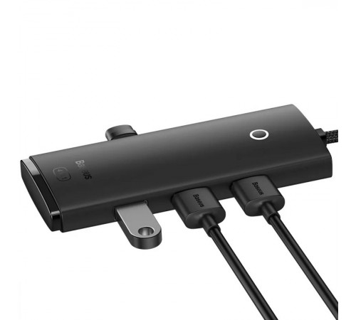 Перехідник HUB Baseus Lite Series 4in1 (USB-A to USB3.0*4) (0.25m) (WKQX03) Black Перехідник HUB Baseus Lite Series 4in1 (USB-A to USB3.0*4) (0.25m) (WKQX03) Black