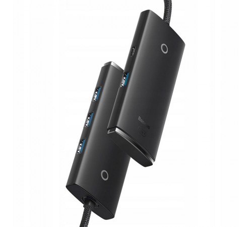 Перехідник HUB Baseus Lite Series 4in1 (USB-A to USB3.0*4) (0.25m) (WKQX03) Black Перехідник HUB Baseus Lite Series 4in1 (USB-A to USB3.0*4) (0.25m) (WKQX03) Black