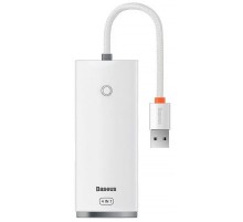 Перехідник HUB Baseus Lite Series 4in1 (USB-A to USB3.0*4) (0.25m) (WKQX03) White