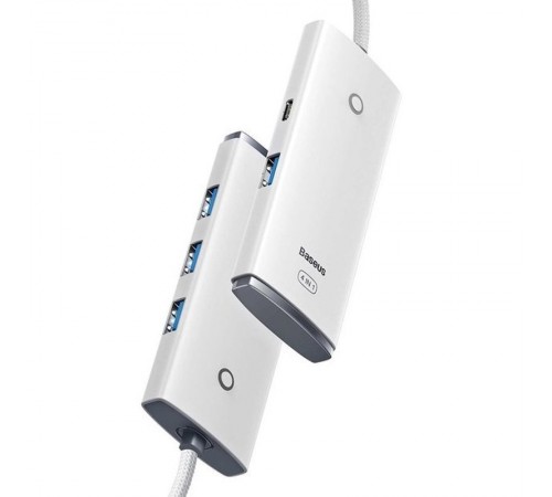 Перехідник HUB Baseus Lite Series 4in1 (USB-A to USB3.0*4) (0.25m) (WKQX03) White Перехідник HUB Baseus Lite Series 4in1 (USB-A to USB3.0*4) (0.25m) (WKQX03) White