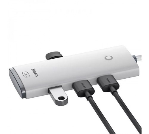 Перехідник HUB Baseus Lite Series 4in1 (USB-A to USB3.0*4) (0.25m) (WKQX03) White Перехідник HUB Baseus Lite Series 4in1 (USB-A to USB3.0*4) (0.25m) (WKQX03) White