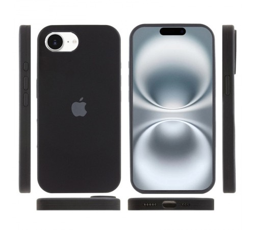 Чохол Silicone Case Full Protective (AA) для Apple iPhone 16e (6.1") Чорний / Black Чохол Silicone Case Full Protective (AA) для Apple iPhone 16e (6.1") Чорний / Black