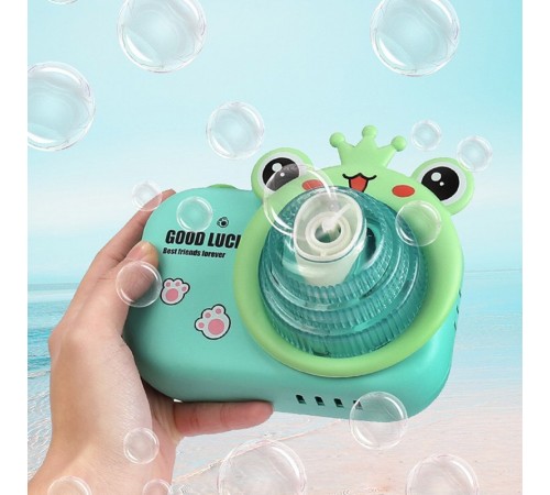 Фотокамера-генератор мильних бульбашок 9996 Children's camera Frog / Green Фотокамера-генератор мильних бульбашок 9996 Children's camera Frog / Green