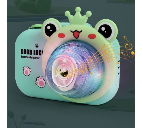 Фотокамера-генератор мильних бульбашок 9996 Children's camera Frog / Green Фотокамера-генератор мильних бульбашок 9996 Children's camera Frog / Green