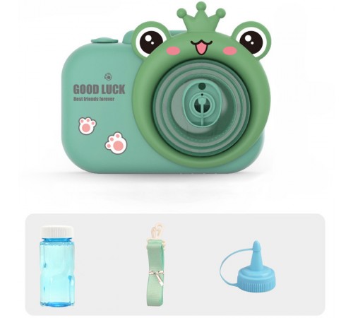 Фотокамера-генератор мильних бульбашок 9996 Children's camera Frog / Green Фотокамера-генератор мильних бульбашок 9996 Children's camera Frog / Green