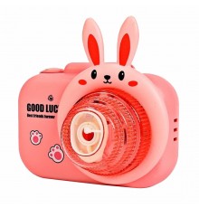 Фотокамера-генератор мильних бульбашок 9996 Children's camera Rabbit / Pink