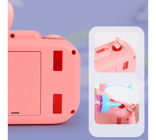 Фотокамера-генератор мильних бульбашок 9996 Children's camera Rabbit / Pink Фотокамера-генератор мильних бульбашок 9996 Children's camera Rabbit / Pink