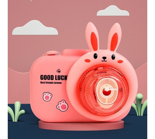 Фотокамера-генератор мильних бульбашок 9996 Children's camera Rabbit / Pink Фотокамера-генератор мильних бульбашок 9996 Children's camera Rabbit / Pink